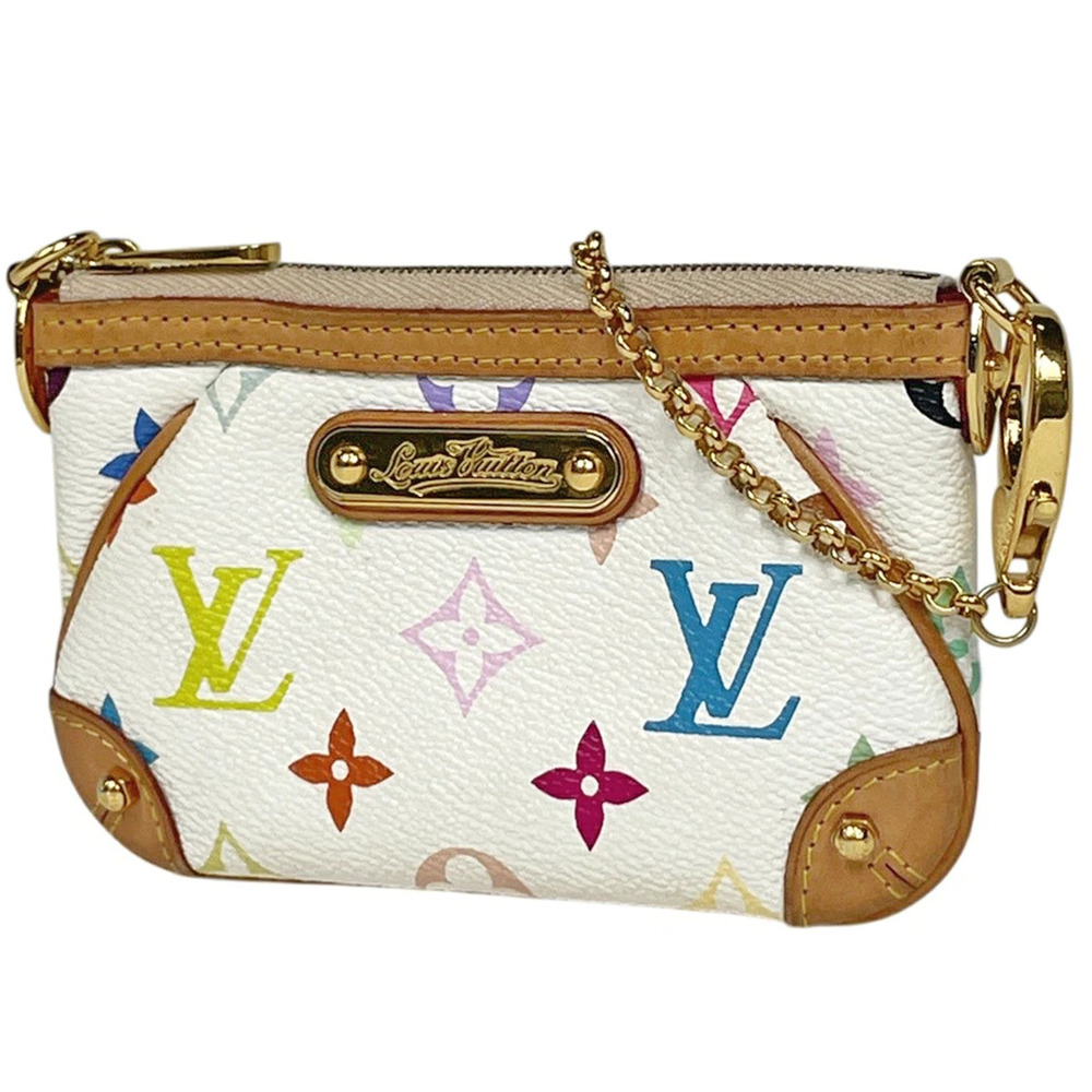 Louis Vuitton Pochette Mira Handbag Monogram Multicolor Blanc White